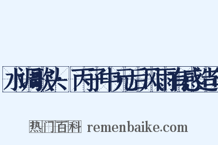 水调歌头·丙子中元后风雨有感造句是什么意思的图片